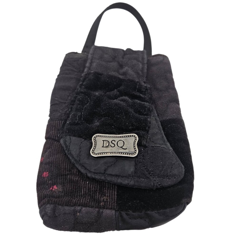 DSQ Quilted Small Phone Case Pouch Holder with Purse Clip